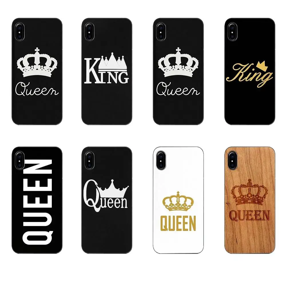 

Oedmeb King Queen Brand Couple For Xiaomi Mi6 Mi 6 A1 Max Mix 2 5X 6X Redmi Note 5 5A 4X 4A A4 4 3 Plus Pro TPU Capa Case