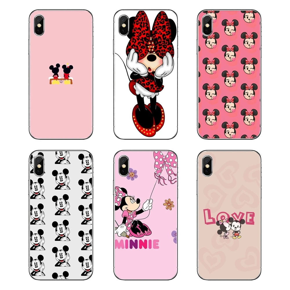 Transparent Soft Shell Covers For Nokia 2 3 5 6 8 9 230 3310 2.1 3.1 5.1 7 Plus Minnie Mouse Pink Cute |
