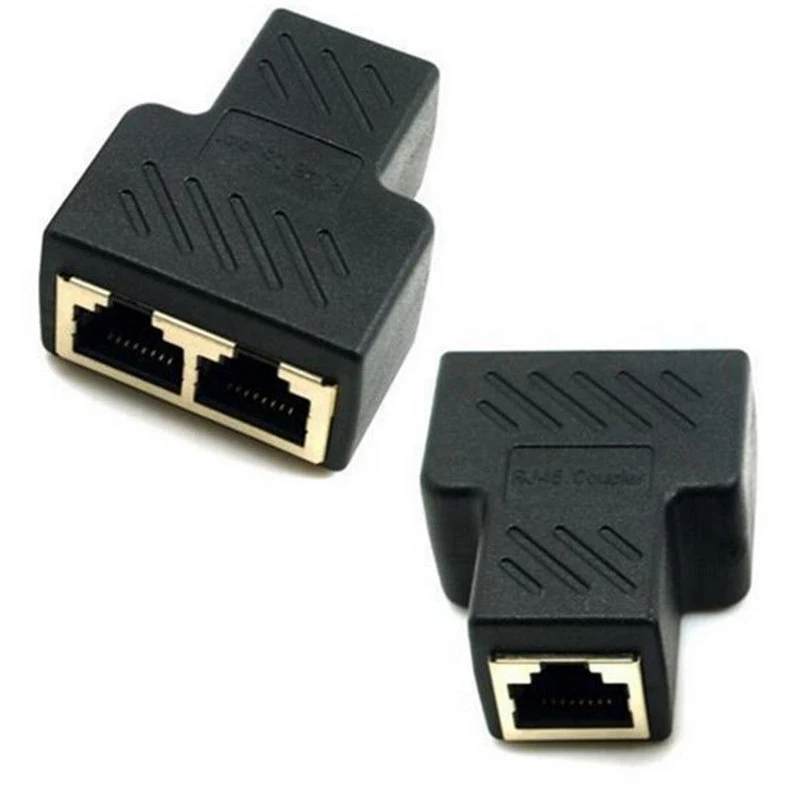 

RJ45 Splitter Adapter 1 To 2 Ways Dual Female Port CAT5/CAT 6 LAN Ethernet Cable