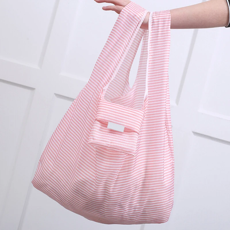 

6Colors Shopping Bags Folding Large Capacity Reusable Supermarket Grocery Handle Handbag 1PCS