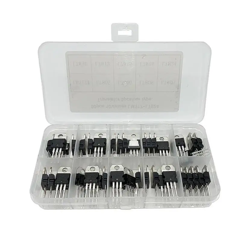 

50pcs/set L7805-L7824 LM317T Voltage Regulator IC Stabilizers Tube Triode