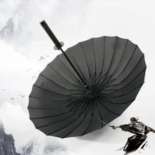 Dropshipping samurai espada guarda-chuva japonês ninja-como sol chuva guarda-sóis retos alça longa grande à prova de vento