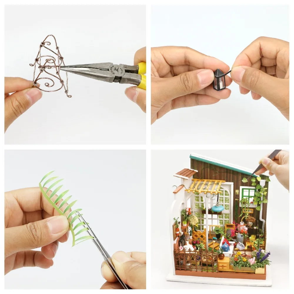 Casinha de Montar Miniatura DIY – JARDIM ENCANTADO - Frete Grátis