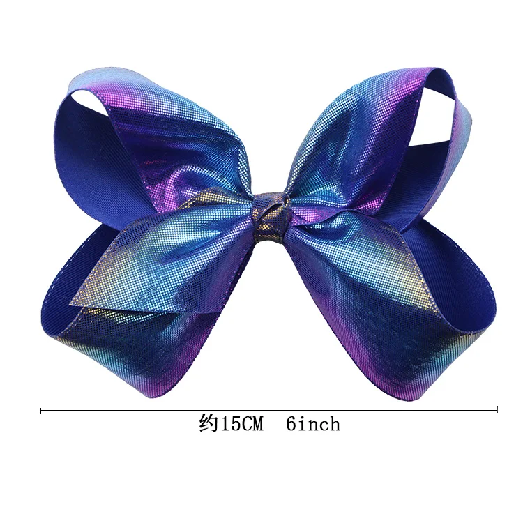 1piece JoJo Clip Mermaid Large Rainbow Glittering Gradient Hair Bows With Clips For Kids Girls Hairpins Handmade Hair Accessory (7)