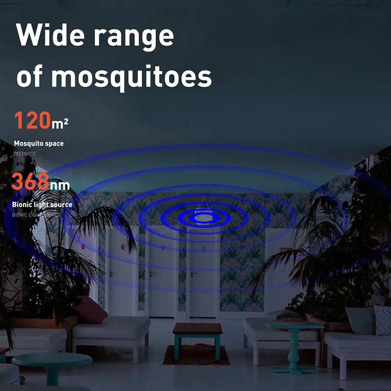 BASEUS UV USB Light Mosquito Killer Электрический комаров Killer лампа Фотокатализ немой домашний светодиодный ловушка для насекомых Zapper ловушка без излучения