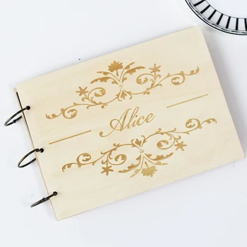 

Personalized Wedding guest book, Rustic wedding guestbook album,Custom wood engagement anniversary gift