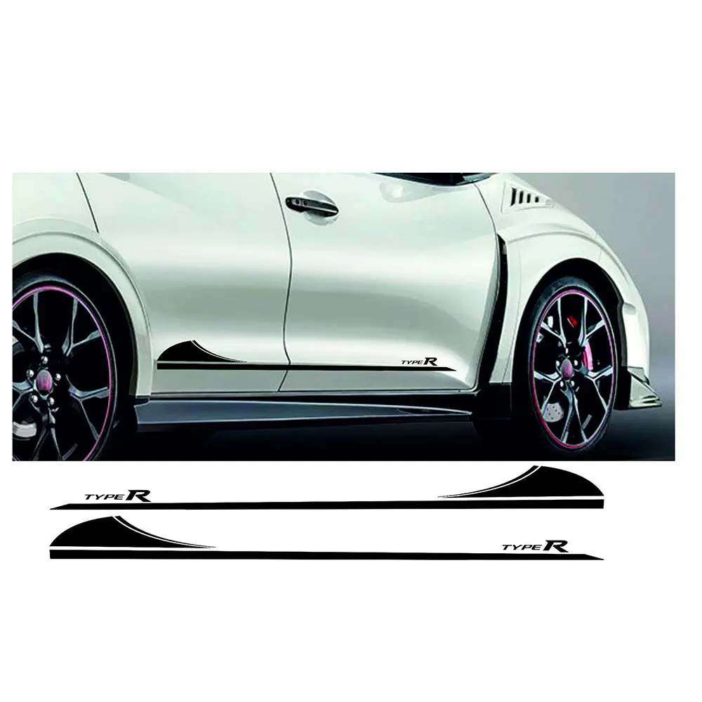 

for HONDA CIVIC SIDE STRIPES ANY MODEL SPORT TYPE R SE COLOURS GRAPHICS VINYL T-414