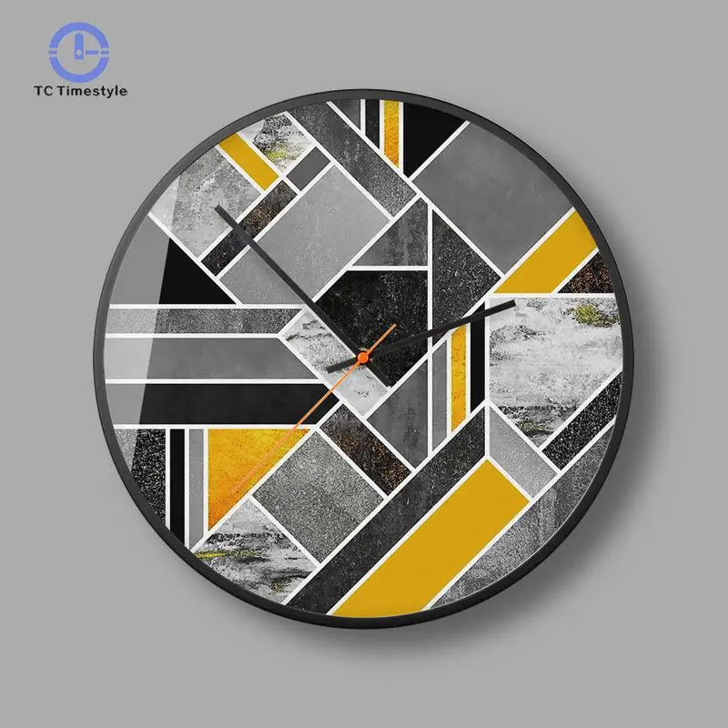 

Nordic Art Wall Clock Modern Minimalist Fashion Atmospheric Living Room Creative Mute Silent Quartz Wall Clocks