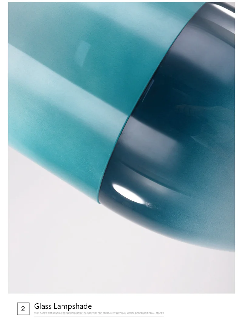 Nordic Art Deco Teardrop-shaped Blue Gradient Glass Pendant Lights LED Modern Simple Hanging Lamp for Dining Living Room Restaurant (18)