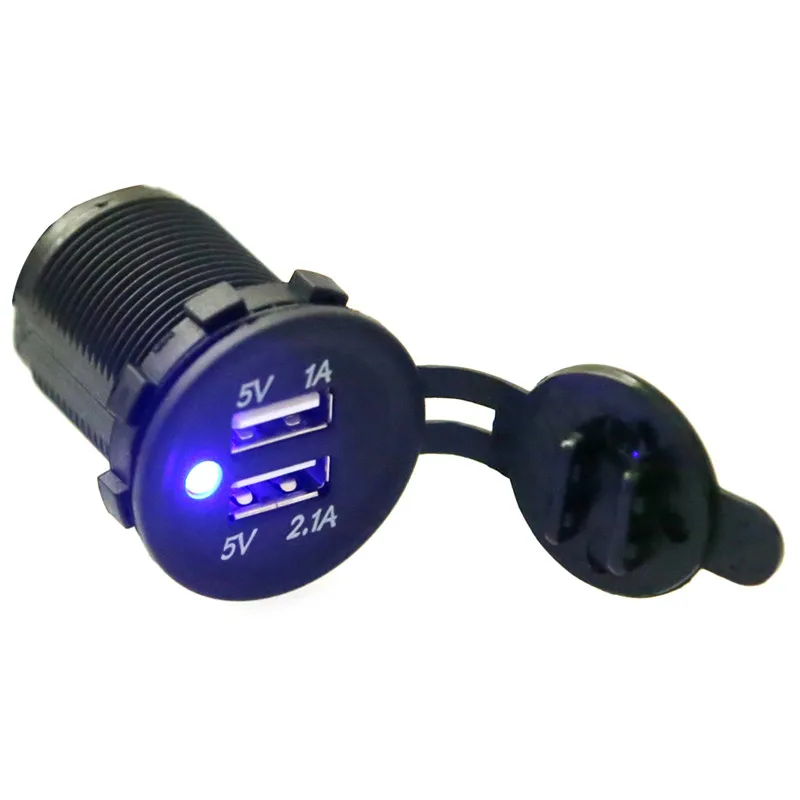 범용 듀얼 LED 자동차 충전기 어댑터 충전기 소켓 방수 듀얼 포트 USB 자동차 충전기 듀얼 아이폰 6 초 플러스 샤오 미 테크