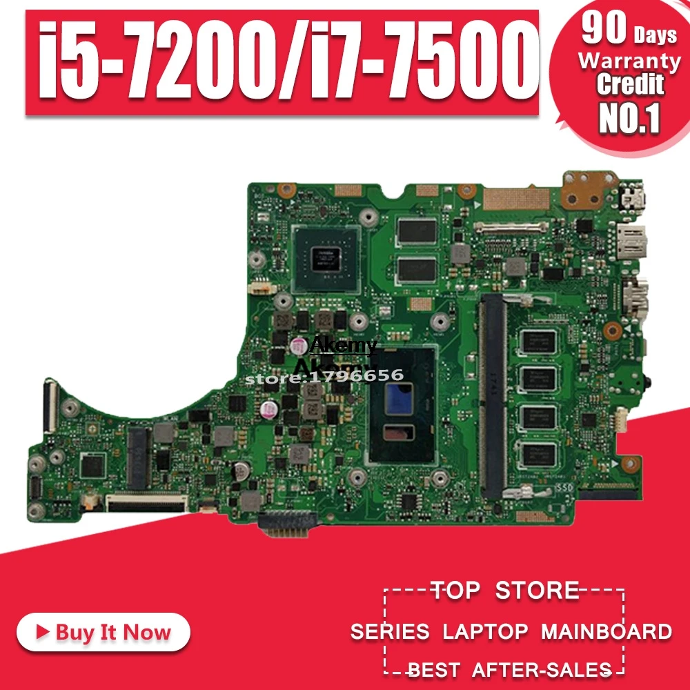 Материнская плата для ноутбука ASUS UX310UA UX310UV UX310UQ UX310UQk UX410UQK UX410U материнская плата i5-7200 i7-7500, объемом памяти 4 ГБ/8 ГБ обмен