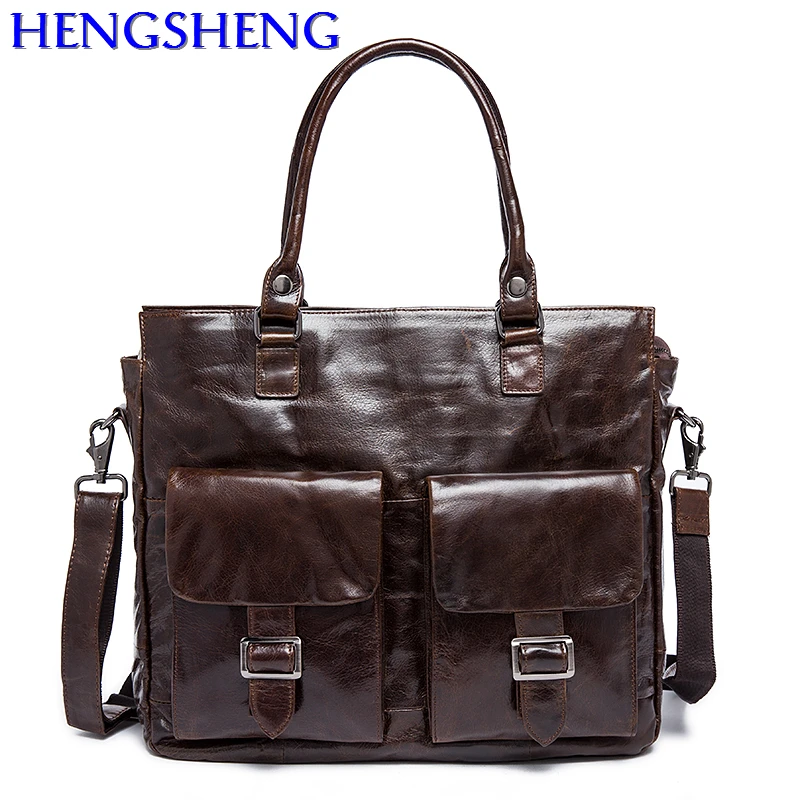 

Free Shipping Fashion genuine leather men briefcase for business men briefcase of top cow leather men briefcase by genuine bags