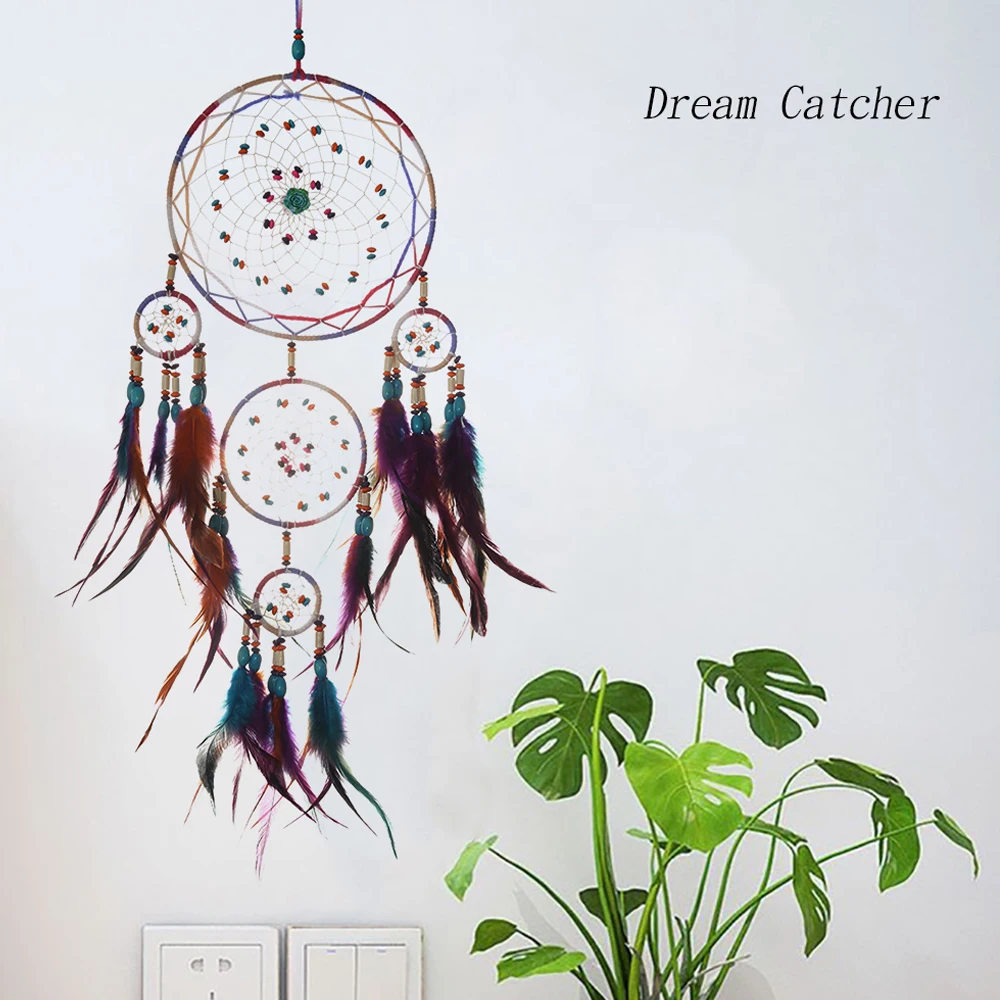 

Bohemian Style Dream Catcher Creative Decoration for Girl Living Room Kids Wall Hanging Bedroom Decor Indian Pendant Ornament