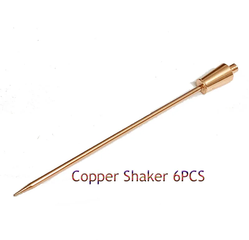 Профессиональные коктейльные и палочки для мартини из нержавеющей стали-для идеального представления напитков, многоразовый набор из 6 - Цвет: Shaker Copper 6pcs