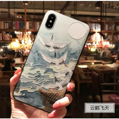 Coque японский стиль мультфильм телефон чехол s для iPhone 7 6s 6 8 Plus чехол 3D Дракон Funda для iPhone Xs X Xr 11 Pro Max мягкие чехлы - Цвет: 2