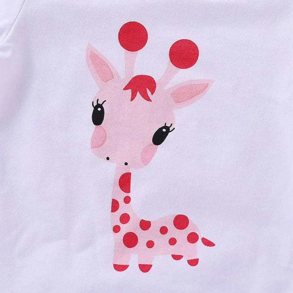 Pudcoco/модные футболки для отдыха из 2 предметов для новорожденных девочек Высококачественная точечная верхняя одежда для девочек, рубашки подарки, одежда