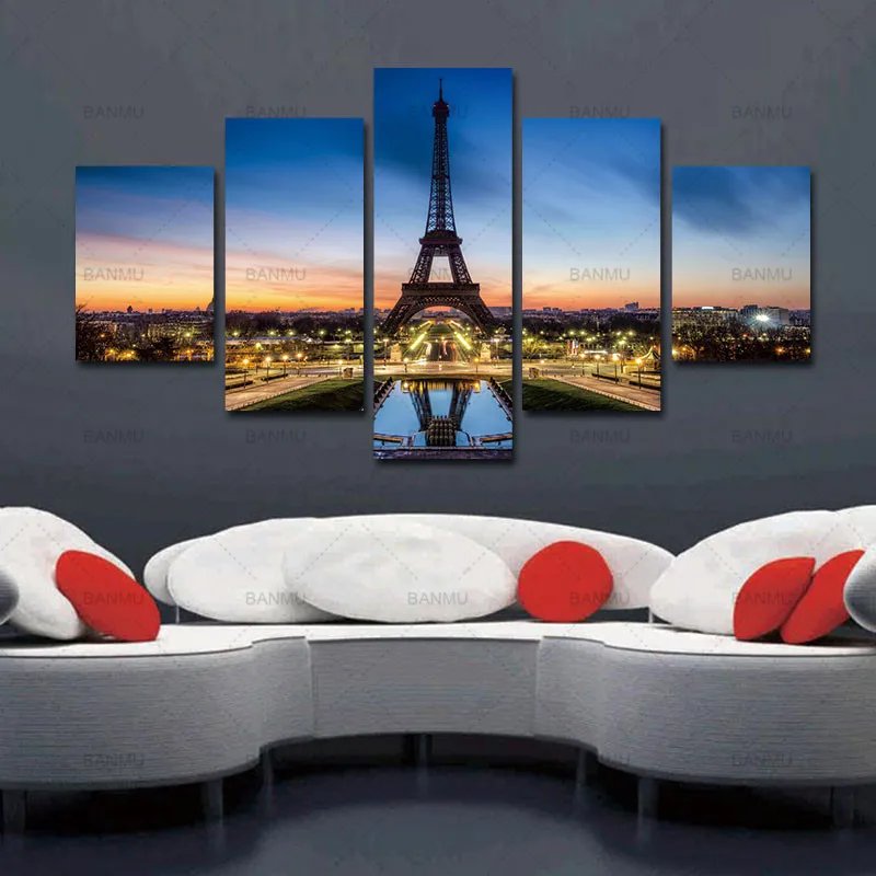 

Canvas painting Picture Paris Eiffel Tower posters Modular painting on the wall for living room Home Decoration