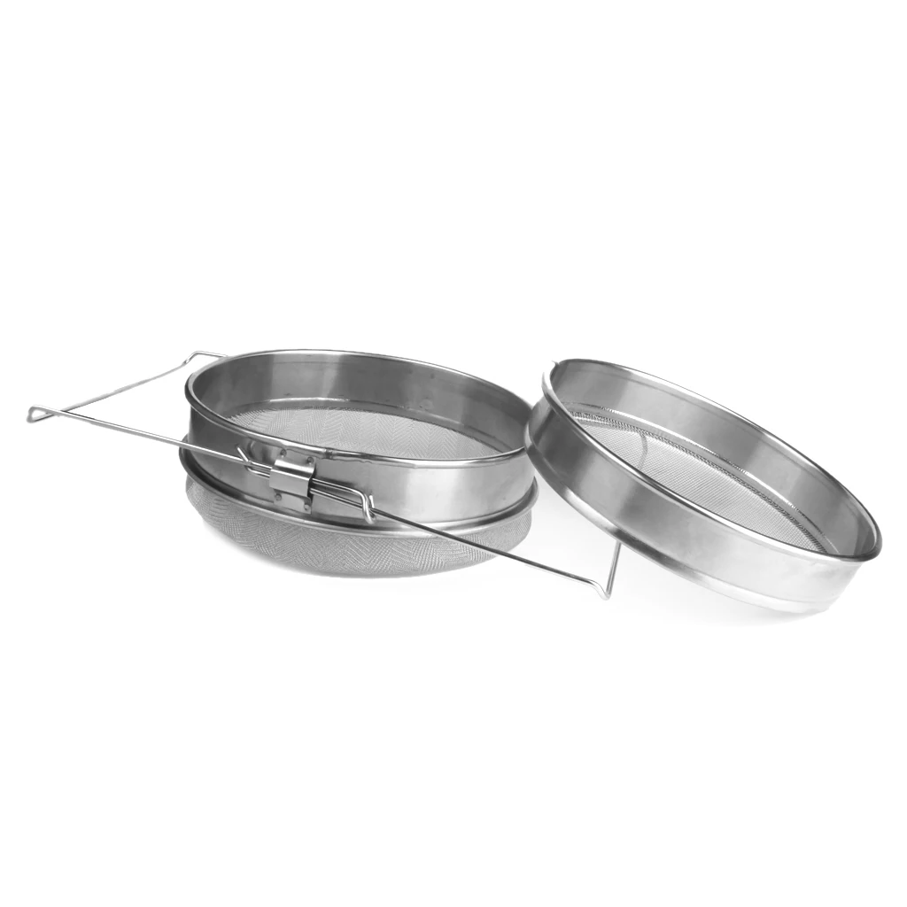 Double Honey Strainer Filter Apiary Honey Extracting Beekeeping Tool Rust-proof  Heavy Duty