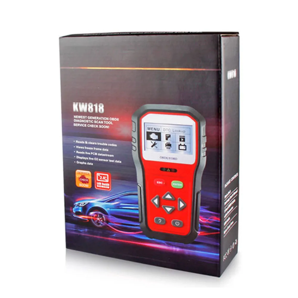 Усовершенствованный диагностический сканер OBDII ODB2 EOBD для автомобиля 12 В тестер