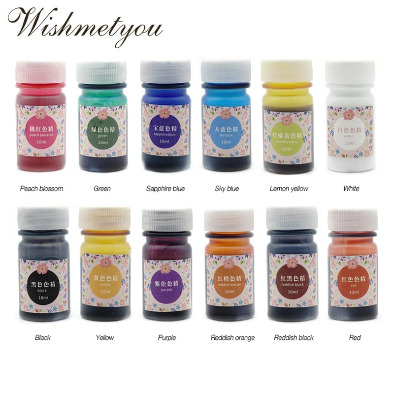 

WISHMETYOU 10g Hot Epoxy Colorful UV Resin Coloring Dye Diy Art Crafts Colorant Resin Crystal Pigment Supplies Easy Drop Glue