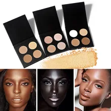 Professional Face Makeup Beauty Glitter Shimmer Bronzers Highlighters Contour Matte Powder Eye shadow Palette Cosmetic 4 Color
