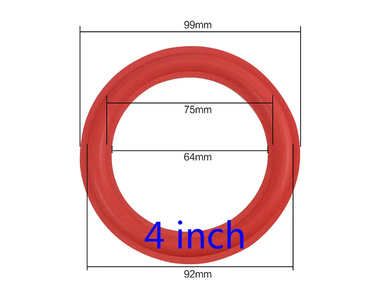 GHXAMP 2 шт красный 4 дюйма 5 дюймов 6,5 8 дюймов сабвуфер кольцо из вспененного материала для динамика объемный НЧ динамик аксессуары для ремонта DIY кольцо подвеска