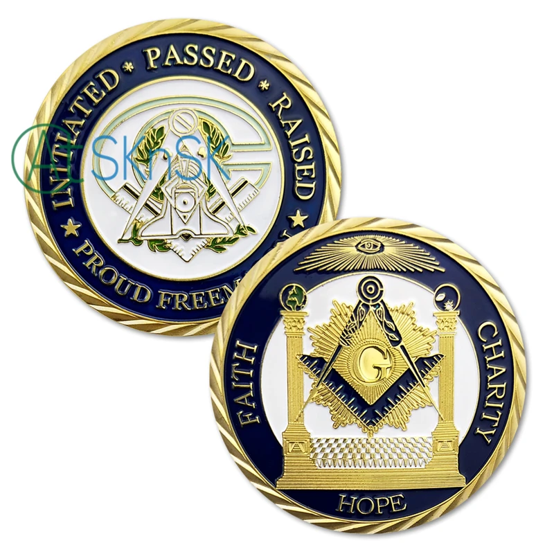 

1-10 Pcs Masonic Coins Proud Freemason Challenge Coins Hope Faith Charity Mason Souvenir for Collection Gift
