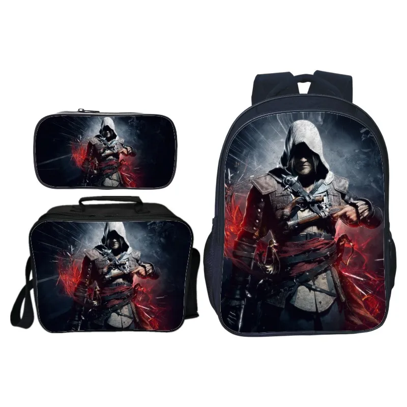 Hot Sale 16 Inches Printing Assassins Creed Backpack for Teenagers Oxford Kids School Bags for Children Schoolbag Boys Backpacks Hot Sale 16 Inches Printing Assassins Creed Backpack for Teenagers Oxford Kids School Bags for Children Schoolbag Boys Backpacks