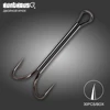 Hunthouse Double Hooks fishing hook long fishing stainless hook with soft lure sharp high carbon stee offset hook ► Photo 2/6