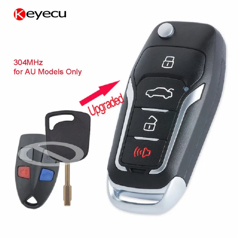 Keyecu Замена обновлен удаленное брелок для Ford Falcon FPV XR6 XR8 2 и 3 серии 1999-2002 4 Кнопка 304