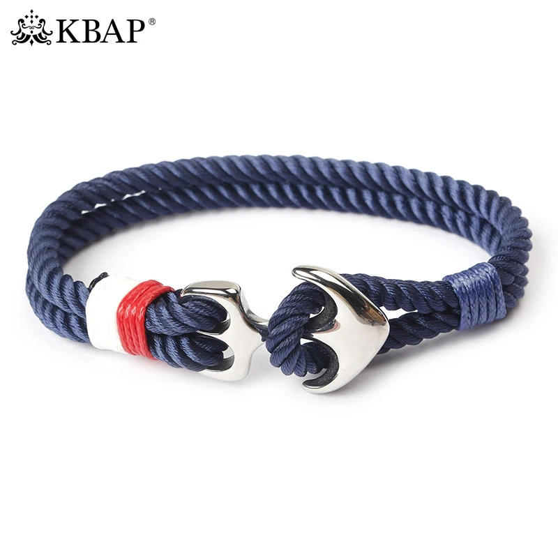 

KBAP Women Men's Fashion Anchor Bracelet Nautical Rope Viking Bracelets Wristband Friendship Bracelets Favor Gift for Boys Girls