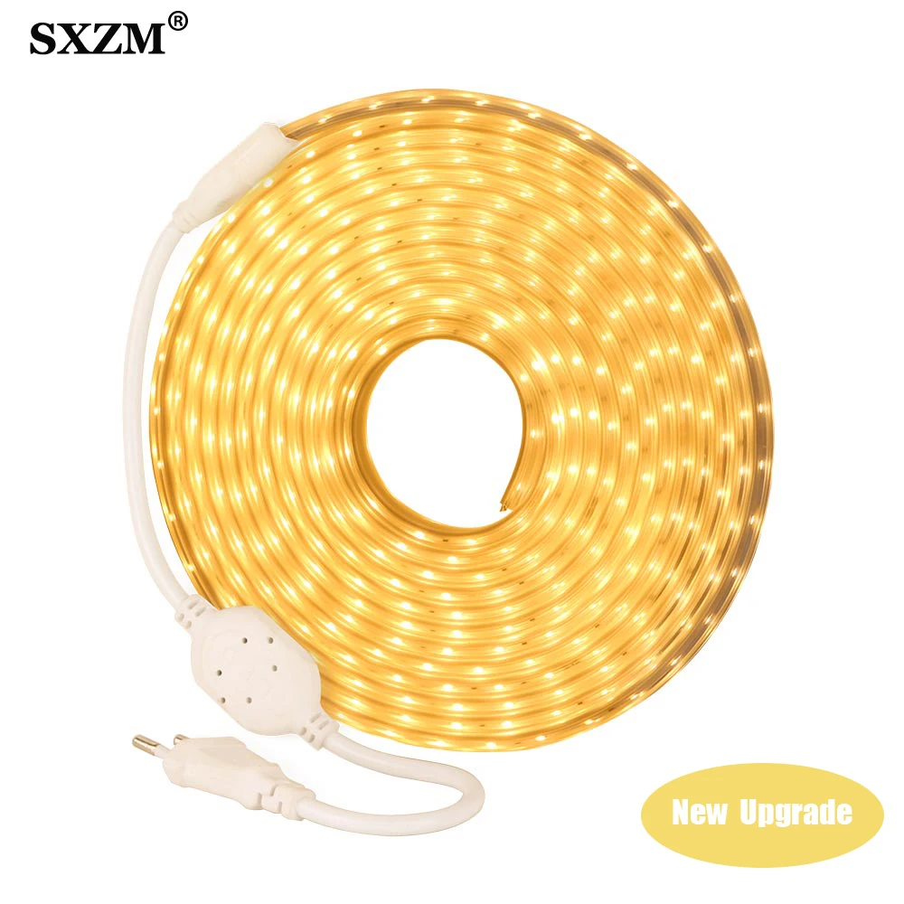 

120LED/M LED Strip 2835 High Safety Flexible LED Light Outdoor Waterproof LED Strip Light 1M/2M/3M/4M/5M/10M/15M/20M 220V