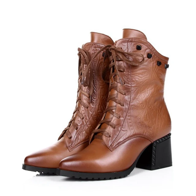 Women's boots 2016 Italian new design style leather boots high quality