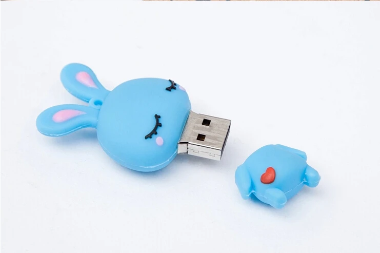 Кролик милый Usb флэш накопитель 64 ГБ Флешка 32 Гб 512 карта диск на ключ память