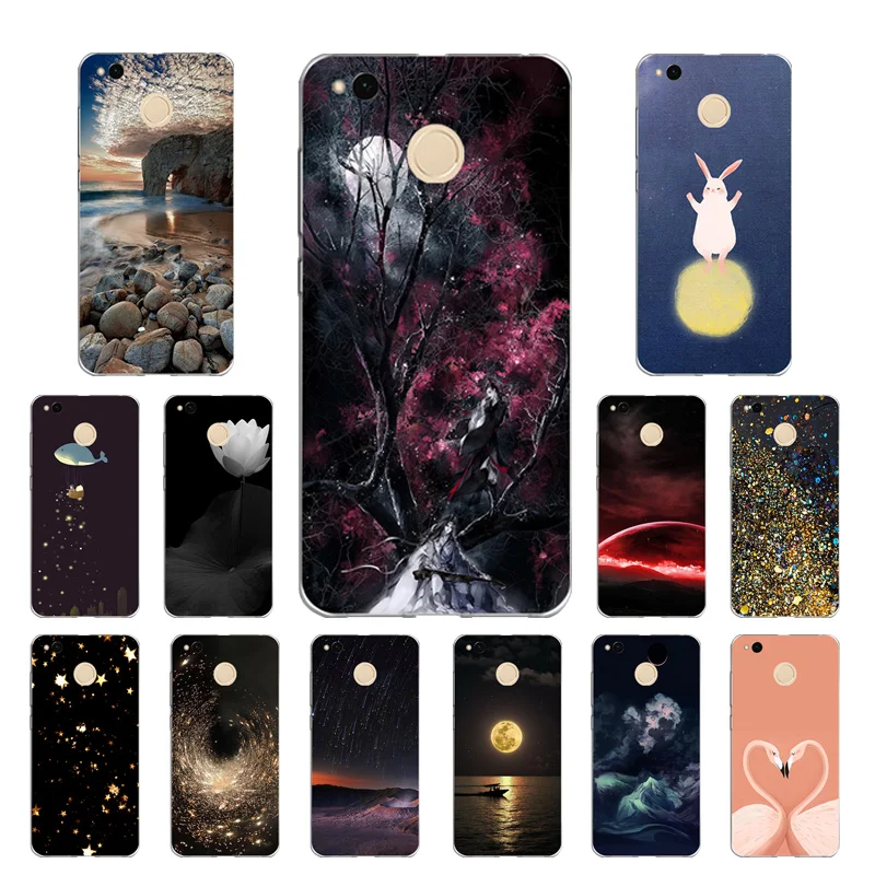 Cover for Xiaomi Redmi 4X 5.0&quot Soft TPU Case Silicon Golden Printing Hongmi4X Thin Shells |