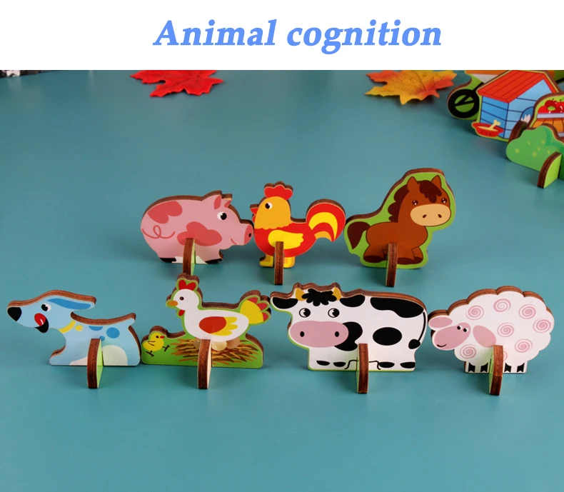 Креативные стереоскопические тематические головоломки Развивающие игрушки для головоломка для детей Обучающие Детские Развивающие деревянные игрушки