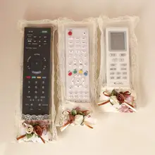 1 шт. чехол для пульта дистанционного управления тканевый кружевной контейнер держатель пылезащитный чехол сумка для хранения для телевизора кондиционер пульт дистанционного управления