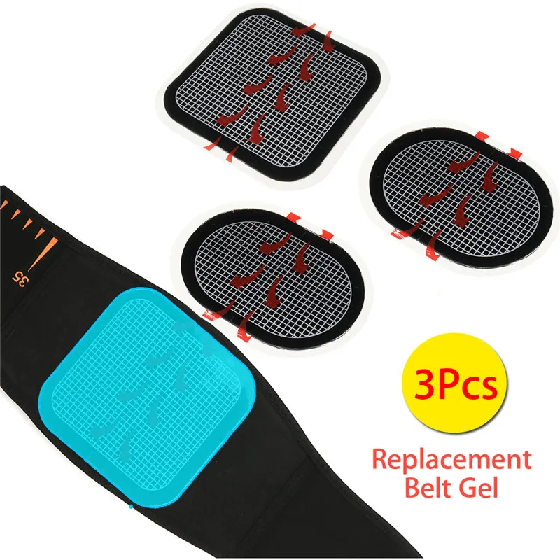 3pcs Replacement Gel Pads Massager Patch For Abs Stimulator Trainer