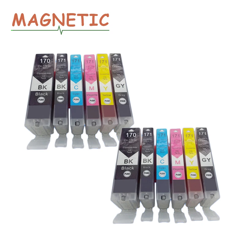 12X для canon PGI170 pgi-170 совместимый чернильный картридж Canon MG5710/MG6810/MG7710/MG7710 чернильные