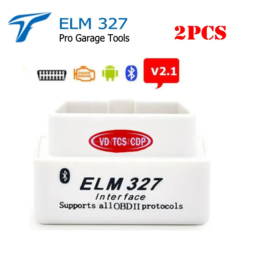 2 шт. wow CDP белый супер мини elm327 Bluetooth V2.1 OBD2 ELM 327 Bluetooth Smart Car диагностических работ на Android