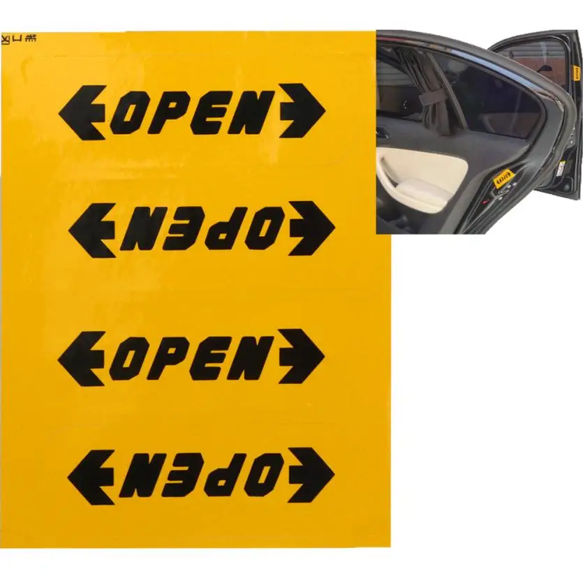 

Car Sticker 1Set Auto Stickers Reflective Car Door Opening Warning Safety Tips Decals Body Decoration Car Accessories
