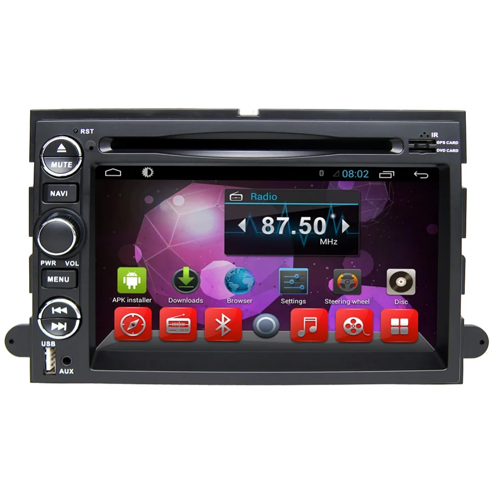 Top 7" HD 1024*600 4 Core Android 6.0 6.0 Car DVD GPS Radio Video Stereo Navigation Player for Ford Explorer 2006-2011 DVR  OBD BT 1