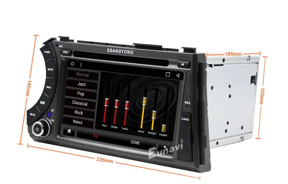 Cheap Eunavi 7" 2 din Android 8.1 TDA 7851 car dvd gps stereo for ssangyong Kyron Actyon 4G Wifi BT support DVR OBD2 1024*600 russian 26