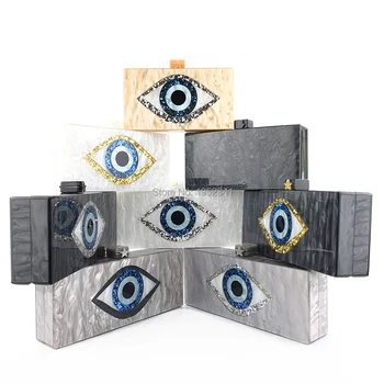 

OC3958 Wholesale china long size evil eyes women acrylic evening bags