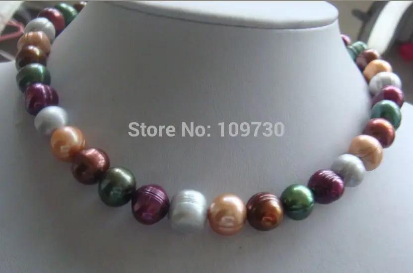 

Jewelr 004119 HUGE 12MM NATURAL SOUTH SEA GENUIN BRAQUE GOLDEN MULTICOLOR PEARL NECKLACE