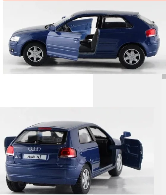 1:36 Масштаб, Лицензированная литая под давлением модель автомобиля из металлического сплава для Audi A3 Sportback, Коллекционная модель, игрушки для автомобиля