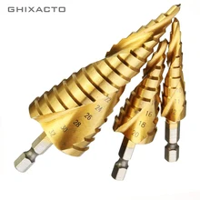 GHIXACTO 3pcs HSS Spiral Grooved center drill bit 4-12/20/32mm solid carbide mini drill accessories Titanium Step Cone Drill Bit GHIXACTO 3pcs HSS Spiral Grooved center drill bit 4-12/20/32mm solid carbide mini drill accessories Titanium Step Cone Drill Bit
