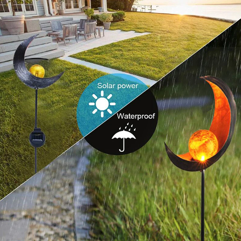 LED Solar Flame Light Metal LED Garden Light Flame Effect Lamp Waterproof Outdoor Lights Landscape Lights Solar Decorative Light - Image 5