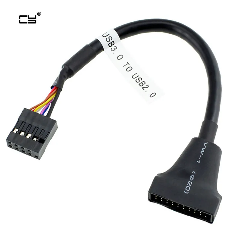 

Кабель USB 2,0 9-контактный корпус штекер-кабель 0,1 м материнская плата USB 3,0 20-контактный разъем Женский кабель