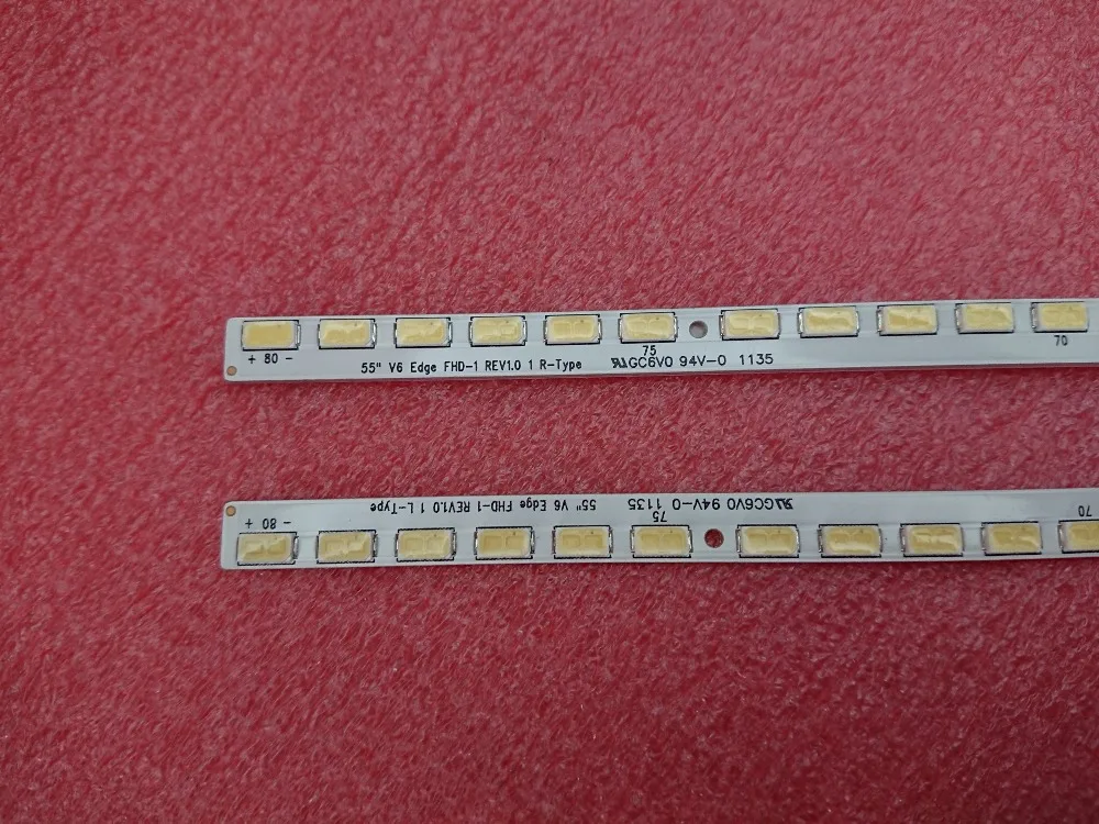 Новинка 2 шт. * 80LED 696 мм Светодиодная лента 55 &quotV6 Edge FHD 1 Rev1.0 R L тип для 3660L 0376A 55LW5500